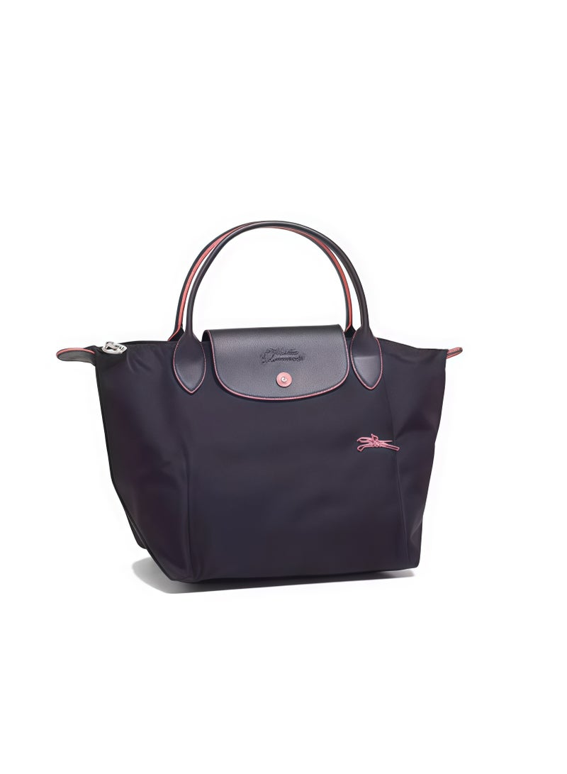 لونغ شنطة يد متوسطة متعددة الاستخدامات من لونشامب للنساء، حقيبة تسوق، حقيبة كتف، حقيبة يد صديقة للبيئة باللون البنفسجي - Image 3